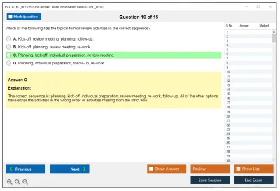 iSQI CTFL_001 ISTQB Certified Tester Foundation Level (CTFL_001) Practice test exam simulator test engine exam Prep practice test questions answers Image 10