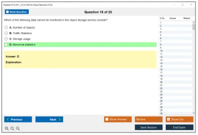Huawei H13-811_V3.0 HCIA-Cloud Service V3.0 Practice test exam simulator test engine exam Prep practice test questions answers Image 18
