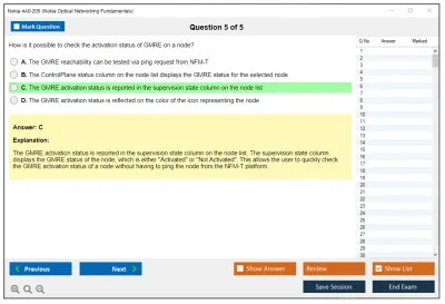 Nokia 4A0-205 Nokia Optical Networking Fundamentals Practice test exam simulator test engine exam Prep practice test questions answers Image 5