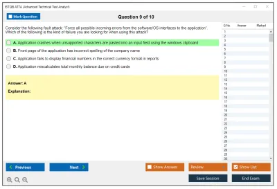 ISTQB ATTA Advanced Technical Test Analyst Practice test exam simulator test engine exam Prep practice test questions answers Image 9