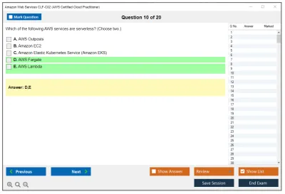 Amazon Web Services CLF-C02 AWS Certified Cloud Practitioner Practice test exam simulator test engine exam Prep practice test questions answers Image 10