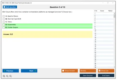 IBM C1000-125 IBM Cloud Technical Advocate v3 Practice test exam simulator test engine exam Prep practice test questions answers Image 5