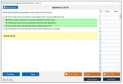Dell DC0-261 Dell Storage Networking Professional - version 2 Practice test exam simulator test engine exam Prep practice test questions answers Image 2