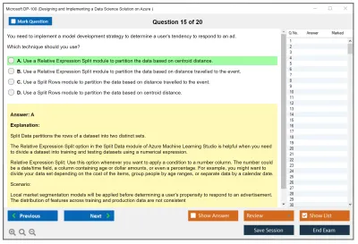 Microsoft DP-100 Designing and Implementing a Data Science Solution on Azure Practice test exam simulator test engine exam Prep practice test questions answers Image 15
