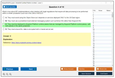 Mulesoft MCPA-Level-1 MuleSoft Certified Platform Architect - Level 1 Practice test exam simulator test engine exam Prep practice test questions answers Image 4