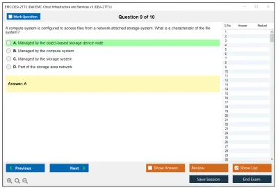 EMC DEA-2TT3 Associate - Cloud Infrastructure and Services v.3 Exam Practice test exam simulator test engine exam Prep practice test questions answers Image 9