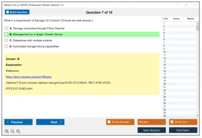 VMware 2V0-21.20PSE Professional VMware vSphere 7.x Practice test exam simulator test engine exam Prep practice test questions answers Image 7