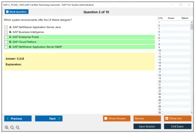 SAP C_FIOAD_1909 SAP Certified Technology Associate - SAP Fiori System Administration Practice test exam simulator test engine exam Prep practice test questions answers Image 2