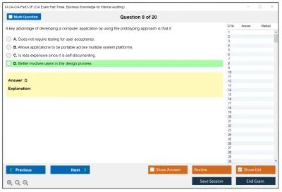 IIA IIA-CIA-Part3-3P CIA Exam Part Three: Business Knowledge for Internal Auditing Practice test exam simulator test engine exam Prep practice test questions answers Image 8