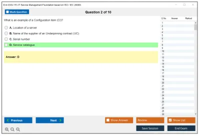 Exin EX0-115 IT Service Management Foundation based on ISO / IEC 20000 Practice test exam simulator test engine exam Prep practice test questions answers Image 2