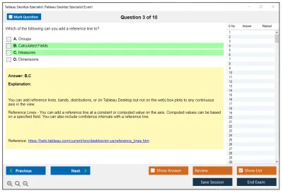 Tableau Desktop-Specialist Tableau Desktop Specialist Exam Practice test exam simulator test engine exam Prep practice test questions answers Image 3