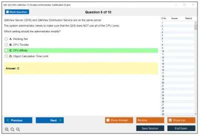 Qlik QV12SA QlikView 12 System Administrator Certification Exam Practice test exam simulator test engine exam Prep practice test questions answers Image 6