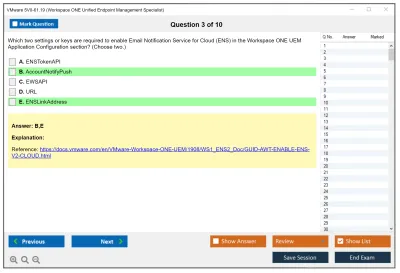 VMware 5V0-61.19 Workspace ONE Unified Endpoint Management Specialist Practice test exam simulator test engine exam Prep practice test questions answers Image 3