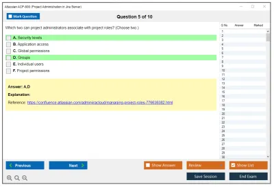 Atlassian ACP-600 Project Administration in Jira Server Practice test exam simulator test engine exam Prep practice test questions answers Image 5