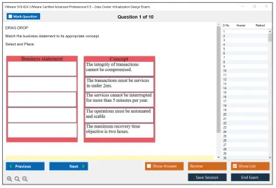 VMware 3V0-624 VMware Certified Advanced Professional 6.5 – Data Center Virtualization Design Exam Practice test exam simulator test engine exam Prep practice test questions answers Image 1