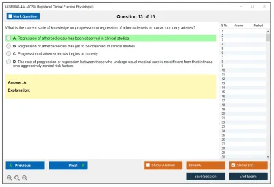 ACSM 040-444 ACSM Registered Clinical Exercise Physiologist Practice test exam simulator test engine exam Prep practice test questions answers Image 13