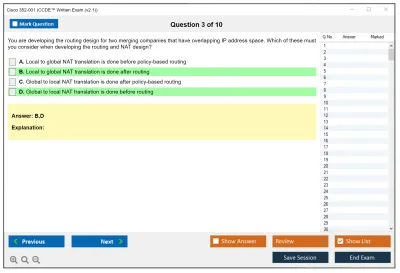 Cisco 352-001 CCDE™ Written Exam (v2.1) Practice test exam simulator test engine exam Prep practice test questions answers Image 3