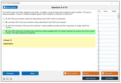F5 201 TMOS Administration Practice test exam simulator test engine exam Prep practice test questions answers Image 6