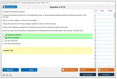 Pegasystems PEGACPBA73V1 Certified Pega Business Architect (CPBA) 73V1 Practice test exam simulator test engine exam Prep practice test questions answers Image 3