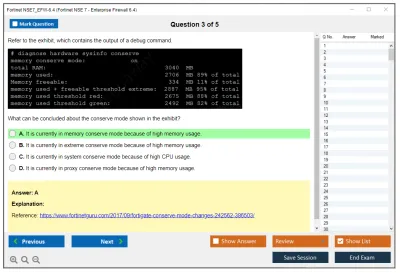 Fortinet NSE7_EFW-6.4 Fortinet NSE 7 - Enterprise Firewall 6.4 Practice test exam simulator test engine exam Prep practice test questions answers Image 3