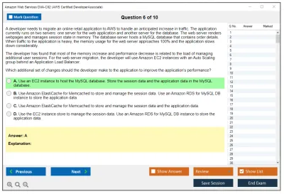 Amazon Web Services DVA-C02 AWS Certified Developer - Associate Practice test exam simulator test engine exam Prep practice test questions answers Image 6