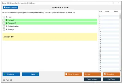 Docker DCA Docker Certified Associate (DCA) Exam Practice test exam simulator test engine exam Prep practice test questions answers Image 2