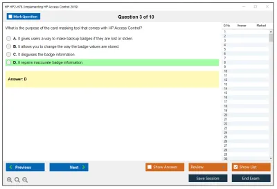 HP HP2-H78 Implementing HP Access Control 2019 Practice test exam simulator test engine exam Prep practice test questions answers Image 3