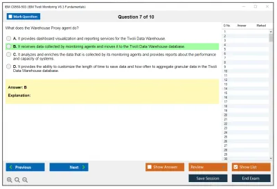 IBM C9560-503 IBM Tivoli Monitoring V6.3 Fundamentals Practice test exam simulator test engine exam Prep practice test questions answers Image 7