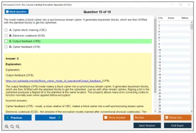 ECCouncil 212-81 EC-Council Certified Encryption Specialist (ECES) Practice test exam simulator test engine exam Prep practice test questions answers Image 10