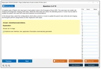 Pegasystems PEGAPCSSA86V1 Pega Certified Senior System Architect (PCSSA) 86V1 Practice test exam simulator test engine exam Prep practice test questions answers Image 2