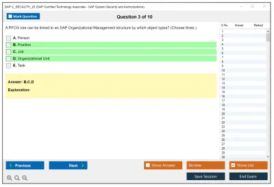 SAP C_SECAUTH_20 SAP Certified Technology Associate - SAP System Security and Authorizations Practice test exam simulator test engine exam Prep practice test questions answers Image 3
