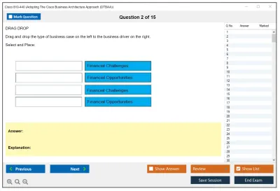 Cisco 810-440 Adopting The Cisco Business Architecture Approach (DTBAA) Practice test exam simulator test engine exam Prep practice test questions answers Image 2