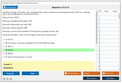 Test Prep CFA-Level-1 Chartered Financial Analyst Level 1 Practice test exam simulator test engine exam Prep practice test questions answers Image 12