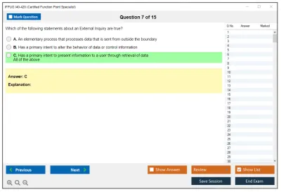 IFPUG I40-420 Certified Function Point Specialist Practice test exam simulator test engine exam Prep practice test questions answers Image 7