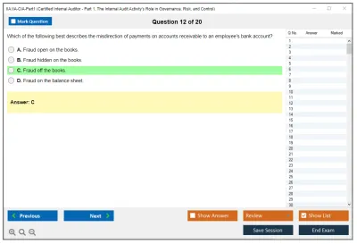 IIA IIA-CIA-Part1 Essentials of Internal Auditing Practice test exam simulator test engine exam Prep practice test questions answers Image 12