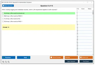 EMC E20-260 VPLEX Specialist Exam for Implementation Engineers Practice test exam simulator test engine exam Prep practice test questions answers Image 6