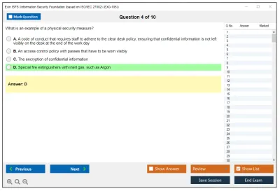 Exin ISFS Information Security Foundation (based on ISO/IEC 27002) (EX0-105) Practice test exam simulator test engine exam Prep practice test questions answers Image 4