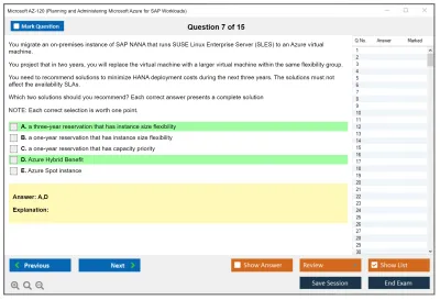 Microsoft AZ-120 Planning and Administering Microsoft Azure for SAP Workloads Practice test exam simulator test engine exam Prep practice test questions answers Image 7
