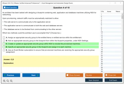 VMware 3V0-732 VMware Certified Advanced Professional 7 - Cloud Management and Automation Design Exam Practice test exam simulator test engine exam Prep practice test questions answers Image 4