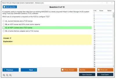 Hitachi HH0-220 Hitachi Data Systems Implementation – Modular exam Practice test exam simulator test engine exam Prep practice test questions answers Image 9
