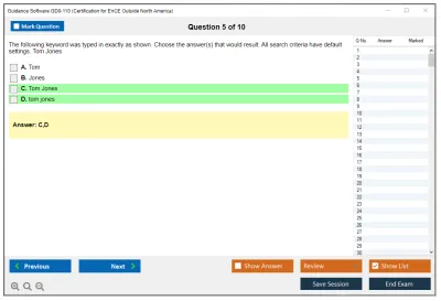 Guidance Software GD0-110 Certification Exam for EnCE Outside North America Practice test exam simulator test engine exam Prep practice test questions answers Image 5