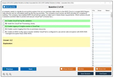 Amazon AWS AWS-Certified-Solutions-Architect-Associate-SAA-C02 AWS Certified Solutions Architect - Associate (SAA-C02) Practice test exam simulator test engine exam Prep practice test questions answers Image 2