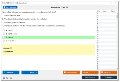 IIA IIA-ACCA ACCA CIA Challenge Exam Practice test exam simulator test engine exam Prep practice test questions answers Image 17