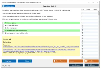 Cisco 300-620 Implementing Cisco Application Centric Infrastructure (300-620 DCACI) Practice test exam simulator test engine exam Prep practice test questions answers Image 8