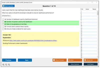 Google LookML-Developer Looker LookML Developer Exam Practice test exam simulator test engine exam Prep practice test questions answers Image 1