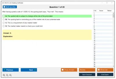 ACI 3I0-012 ACI Dealing Certificate Practice test exam simulator test engine exam Prep practice test questions answers Image 1