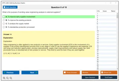 CIPS L4M2 Defining Business Needs Practice test exam simulator test engine exam Prep practice test questions answers Image 8