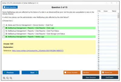 Veritas VCS-278 Administration of Veritas NetBackup 8.1.2 Practice test exam simulator test engine exam Prep practice test questions answers Image 3