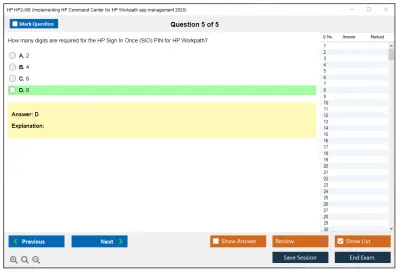 HP HP2-I08 Implementing HP Command Center for HP Workpath app management 2020 Practice test exam simulator test engine exam Prep practice test questions answers Image 5