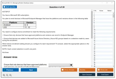 Microsoft MD-101 Managing Modern Desktops Practice test exam simulator test engine exam Prep practice test questions answers Image 4